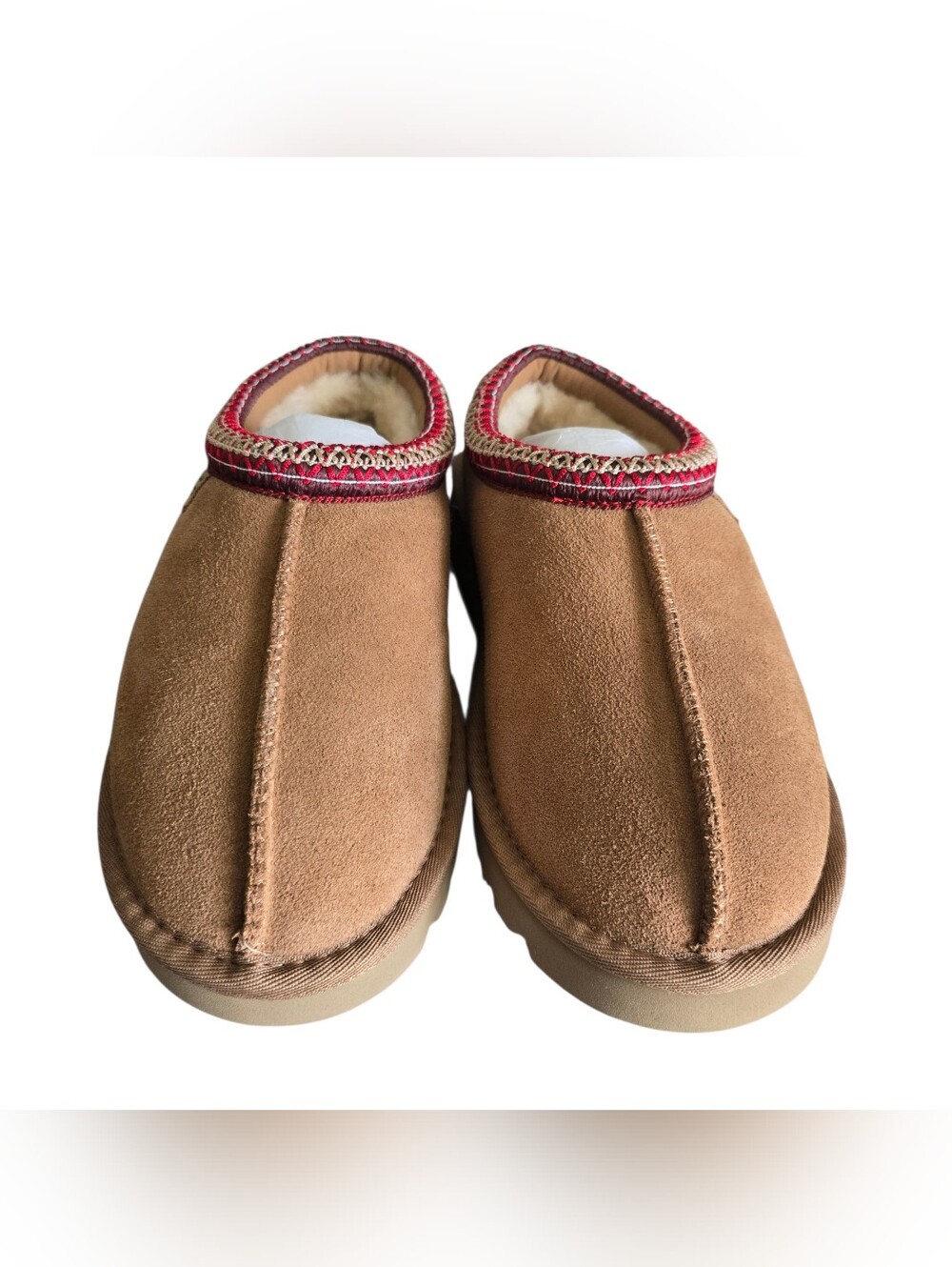 Ugg Women's Tasman II Shoes Slippers Tan Red Size 7 - Picture 2 of 8